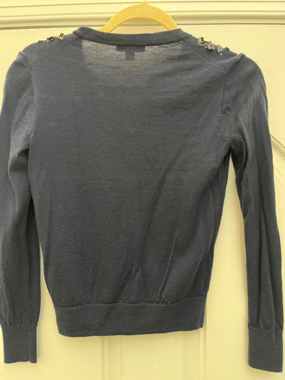 J Crew Navy Cardigan with Sequins (s) -